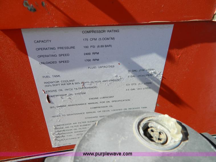 image for item G7704 1994 Leroi Q175DJE air compressor