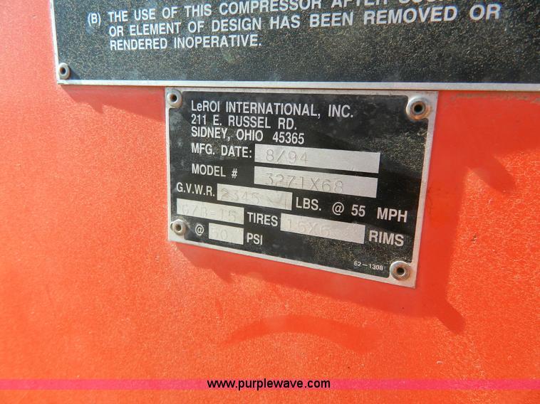 image for item G7704 1994 Leroi Q175DJE air compressor