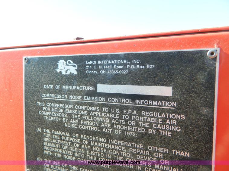 image for item G7704 1994 Leroi Q175DJE air compressor