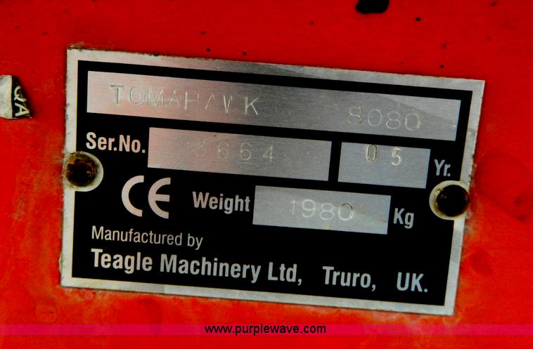 image for item G7716 2005 Teagle Tomahawk 8080 square bale shredder