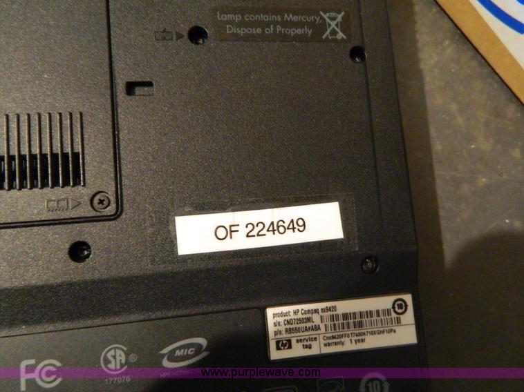 image for item W9135 2007 HP NX9420 laptop computer