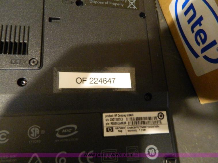 image for item W9137 2007 HP NX9420 laptop computer