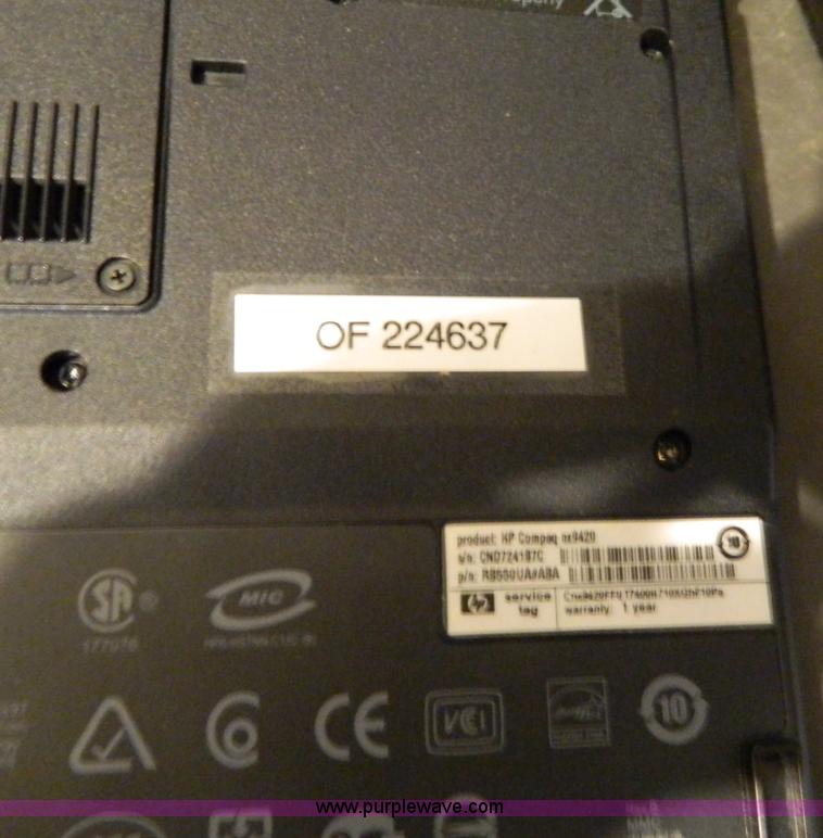 image for item W9147 2007 HP NX9420 laptop computer