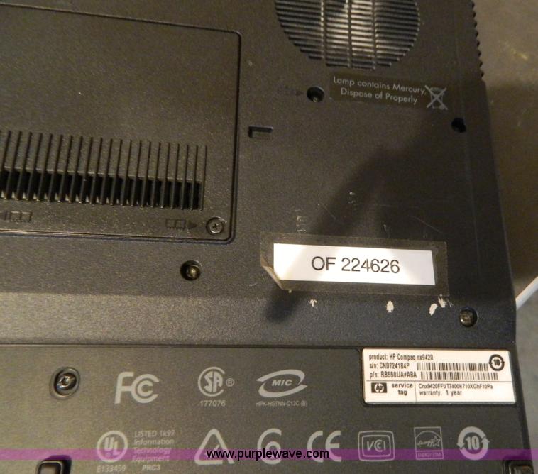 image for item W9158 2007 HP NX9420 laptop computer