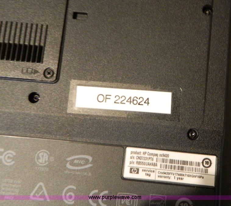image for item W9160 2007 HP NX9420 laptop computer