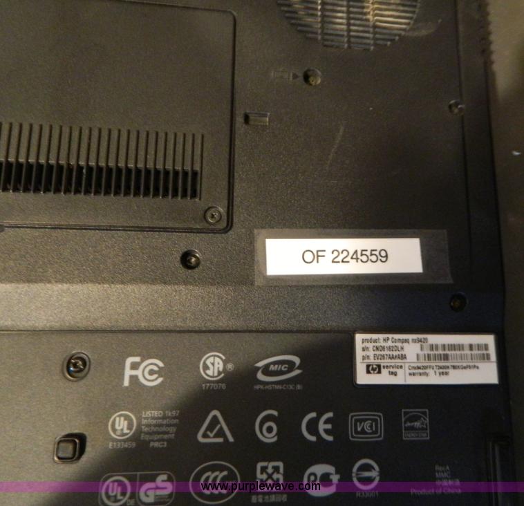 image for item W9166 2007 HP NX9420 laptop computer