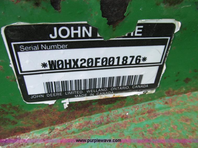 image for item D7158 2003 John Deere HX20 batwing mower