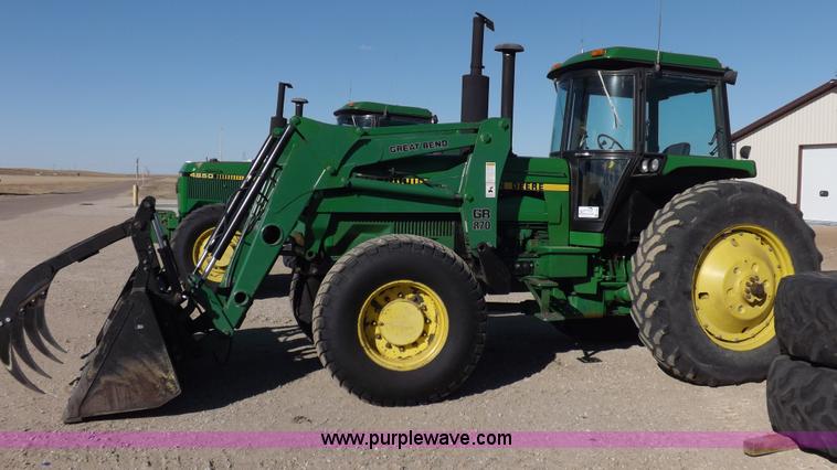 image for item F6428 1988 John Deere 4850 MFWD tractor