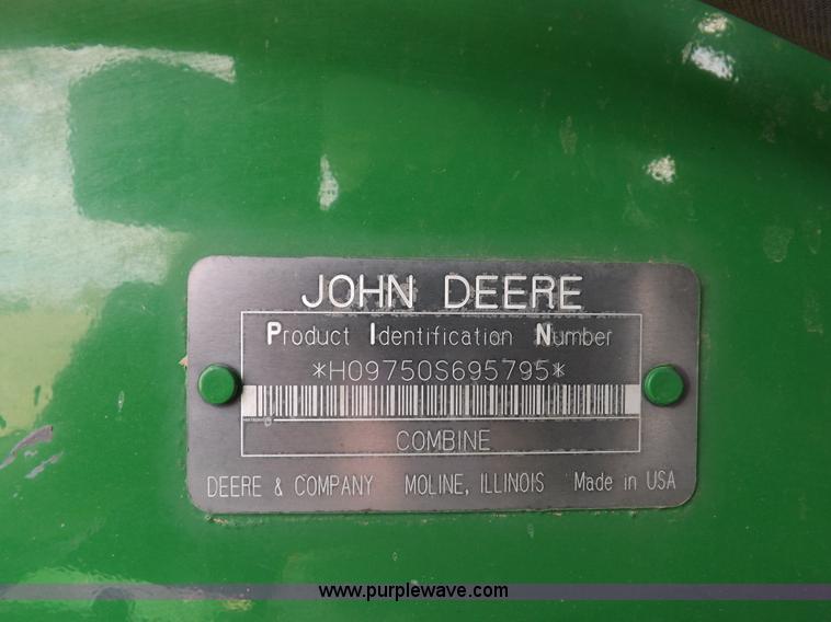 image for item F6429 2002 John Deere 9750 STS combine