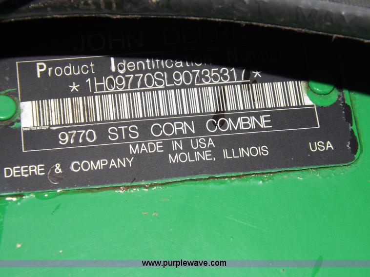 image for item F6435 2010 John Deere 9770 STS combine