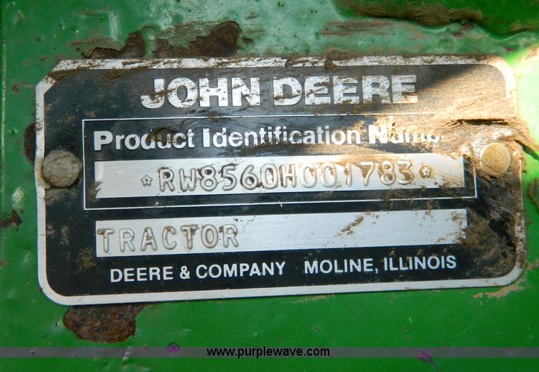 image for item G7726 1990 John Deere 8560 4WD tractor
