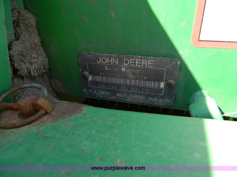 image for item G7767 1997 John Deere 566 baler
