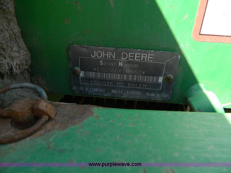 image for item G7767 1997 John Deere 566 baler