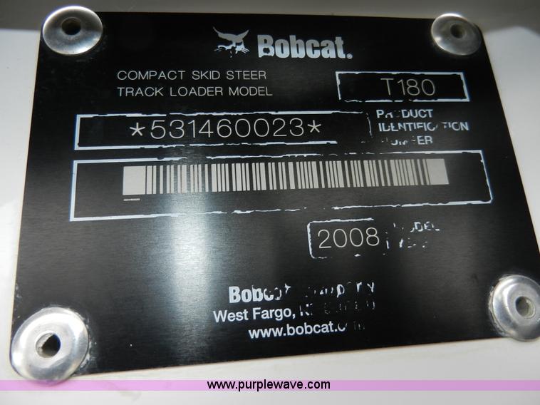 image for item A3953 2008 Bobcat T180  compact skid steer