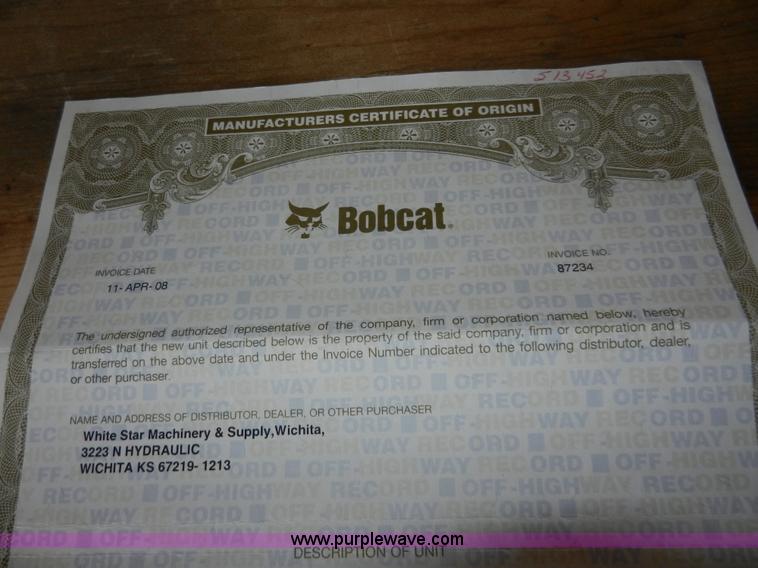 image for item A3953 2008 Bobcat T180  compact skid steer