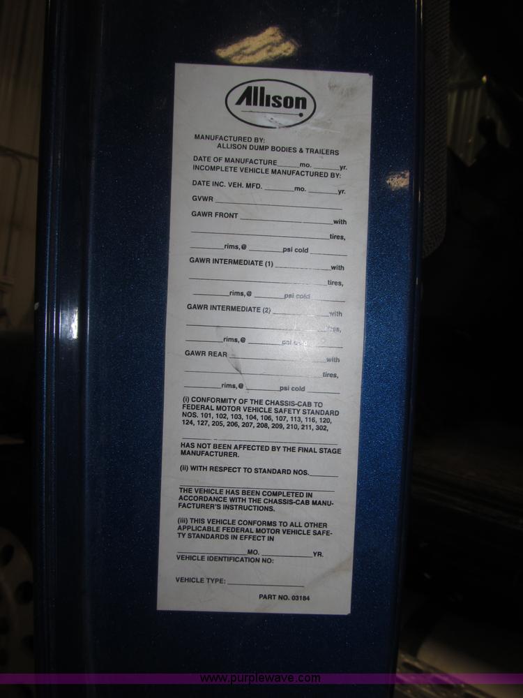 image for item B5412 2001 Sterling LT8500 triple axle dump truck