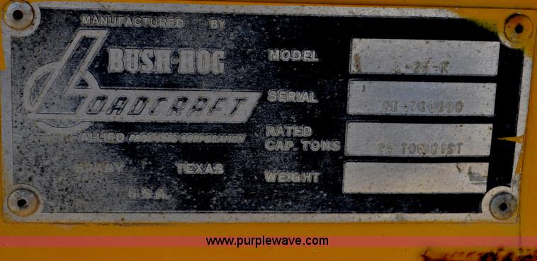 image for item C3415 1980 Load Craft 1-25-R dual tandem axle lowboy trailer