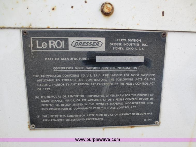 image for item D5766 1990 Leroi Dresser air compressor