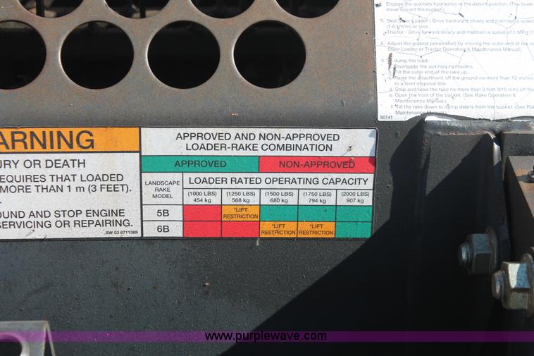image for item E2846 Bobcat 5B landscape rake