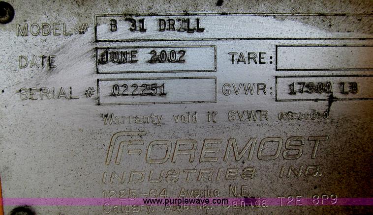 image for item E3788 Foremost Mobile Core drill mounted on 2002 Ford F550 Super Duty truck