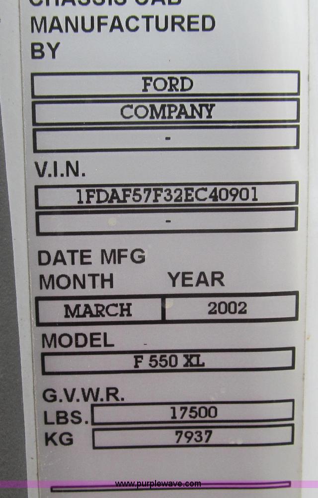 image for item E3788 Foremost Mobile Core drill mounted on 2002 Ford F550 Super Duty truck