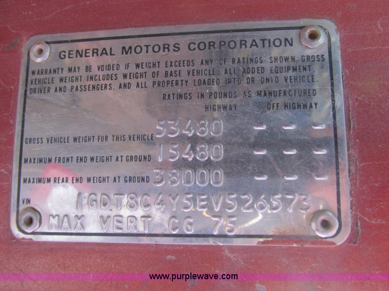 image for item E7100 1984 GMC Brigadier dump truck