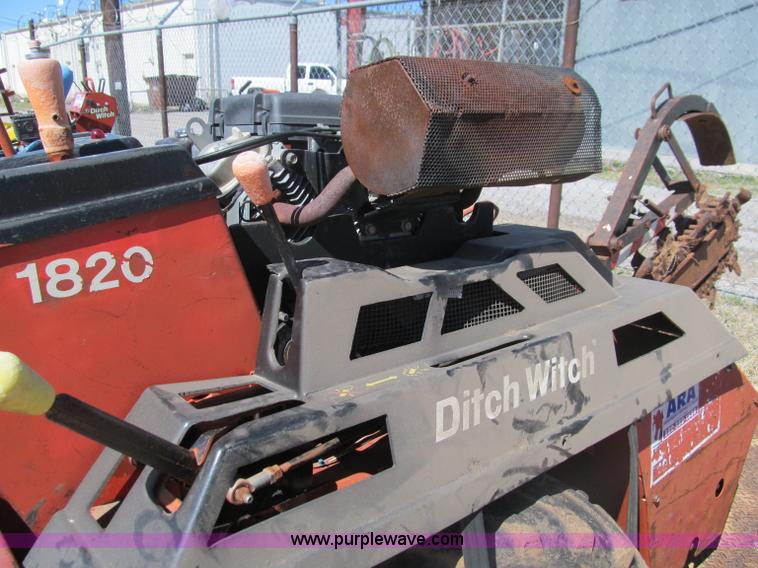 image for item F3132 Ditch Witch 1820 walk along trencher