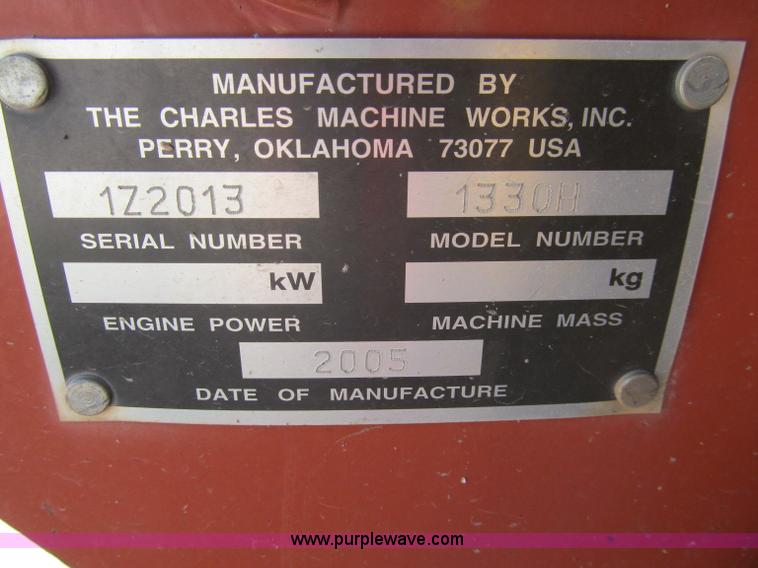 image for item F3160 2005 Ditch Witch 1330 walk behind trencher