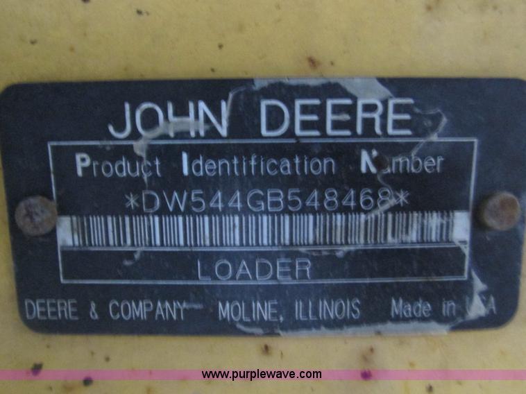 image for item F4391 1994 John Deere 544G front wheel loader