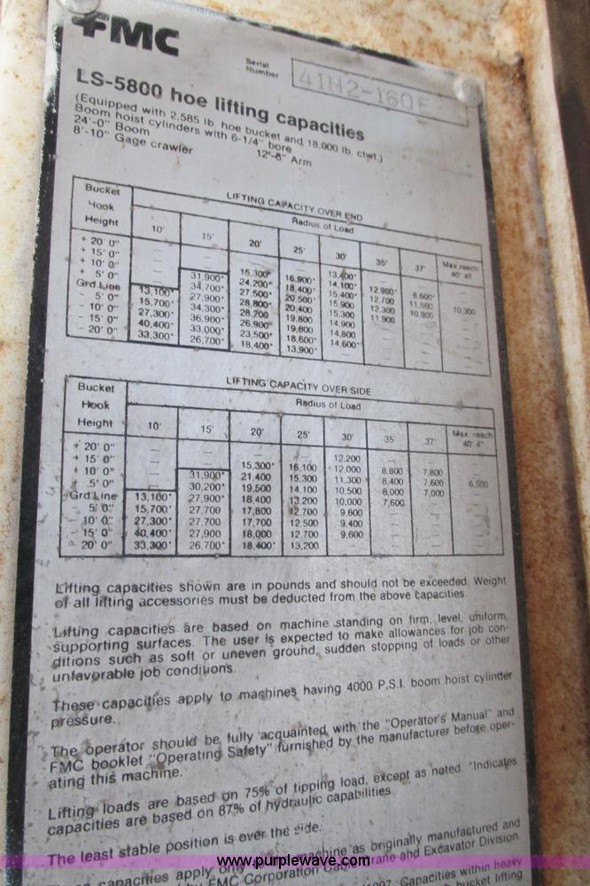 image for item F4744 Link Belt LS5800 excavator