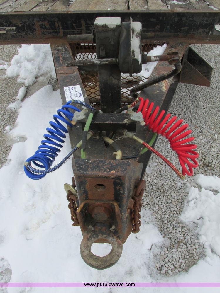 image for item F4762 1999 Dynaweld tilt flatbed triple axle trailer