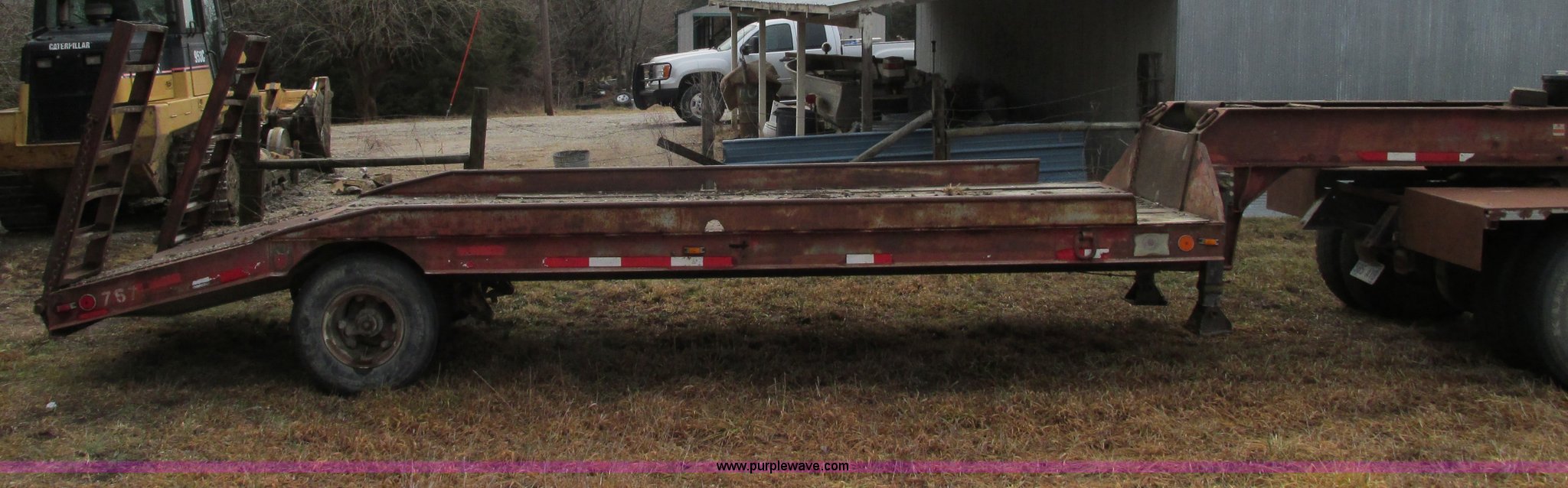 1982 Reid single axle lowboy trailer in KS Item F2873 sold