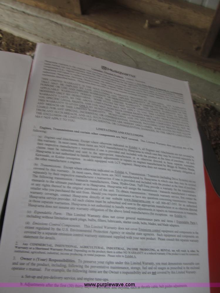 image for item B5414 2011 Husqvarna YTH21K46 lawn mower