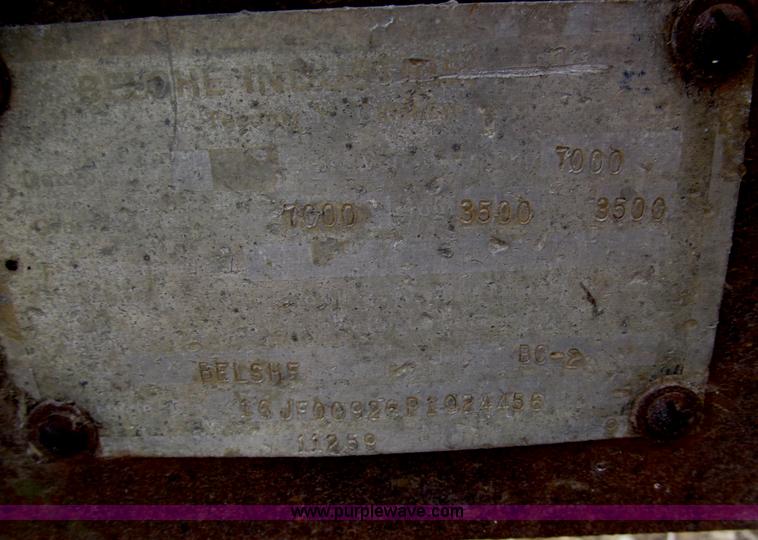 image for item B5415 1993 Belshe BC-2 tandem axle trailer