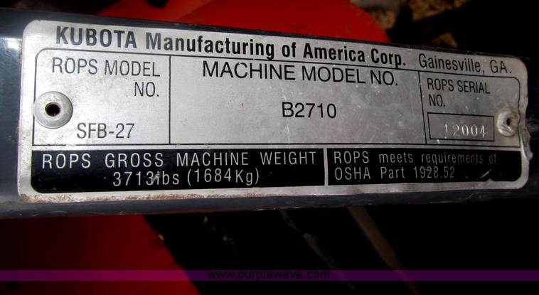 image for item B5416 Kubota 2710HSD tractor