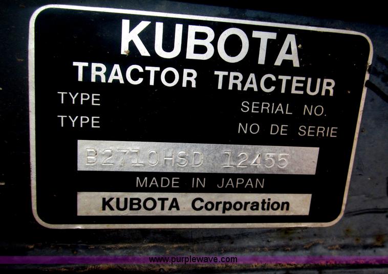 image for item B5416 Kubota 2710HSD tractor
