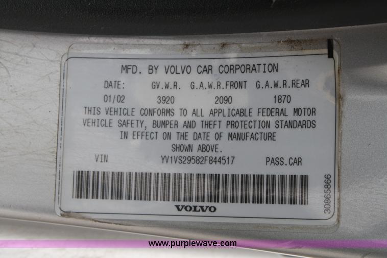 image for item F2964 2002 Volvo S40