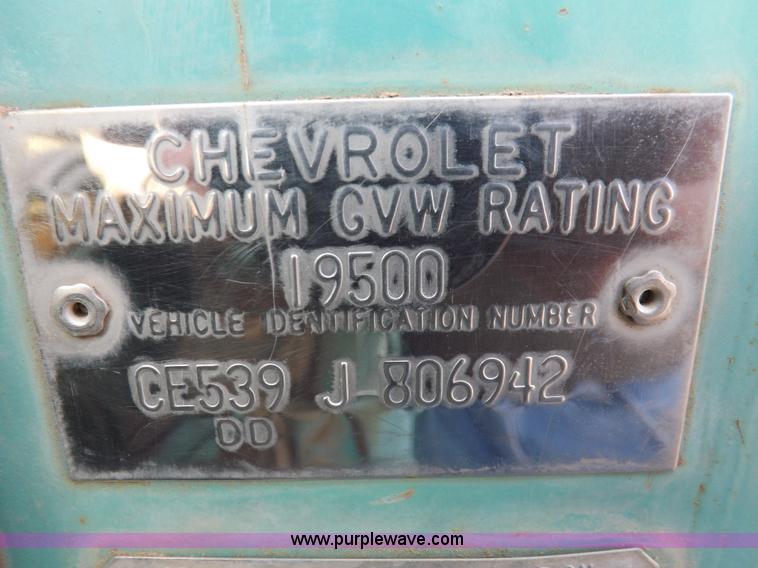 image for item F6441 1969 Chevrolet C50 dump truck