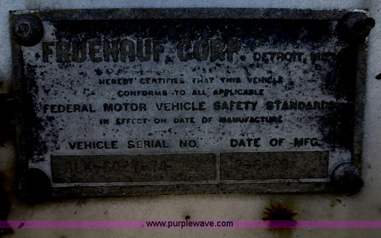 image for item F6631 1969 Fruehauf 27' storage trailer