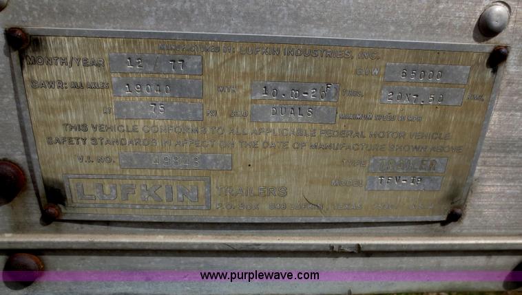 image for item F6634 1978 Lufkin 43' storage trailer