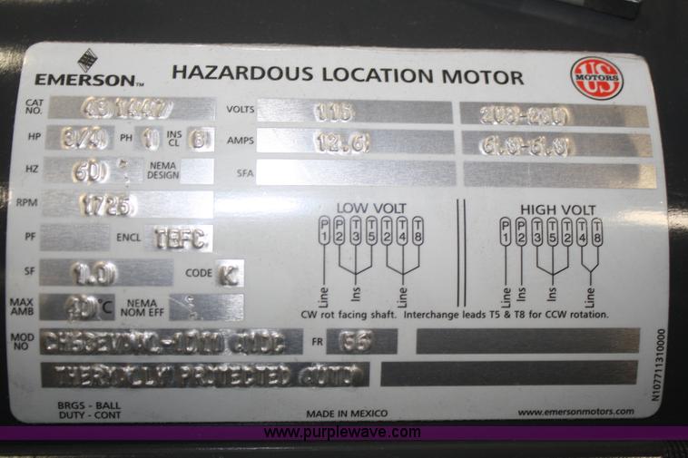image for item V9605 (13) US Motors hazardous location motor
