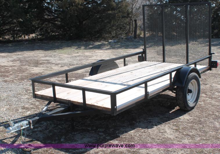 image for item W9378 2013 shop built 10' x 5' utility trailer