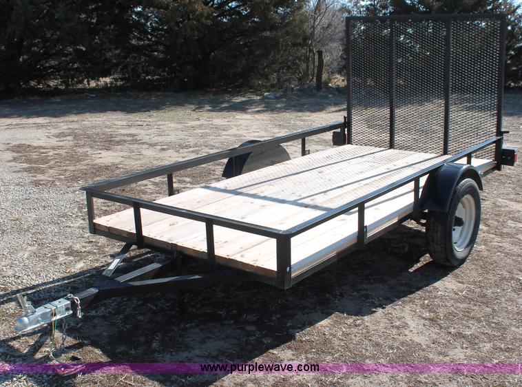 image for item W9378 2013 shop built 10' x 5' utility trailer