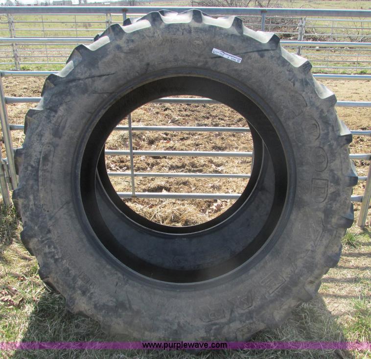 image for item X9799 (2) Goodyear DT710 18.4R42 tractor tires