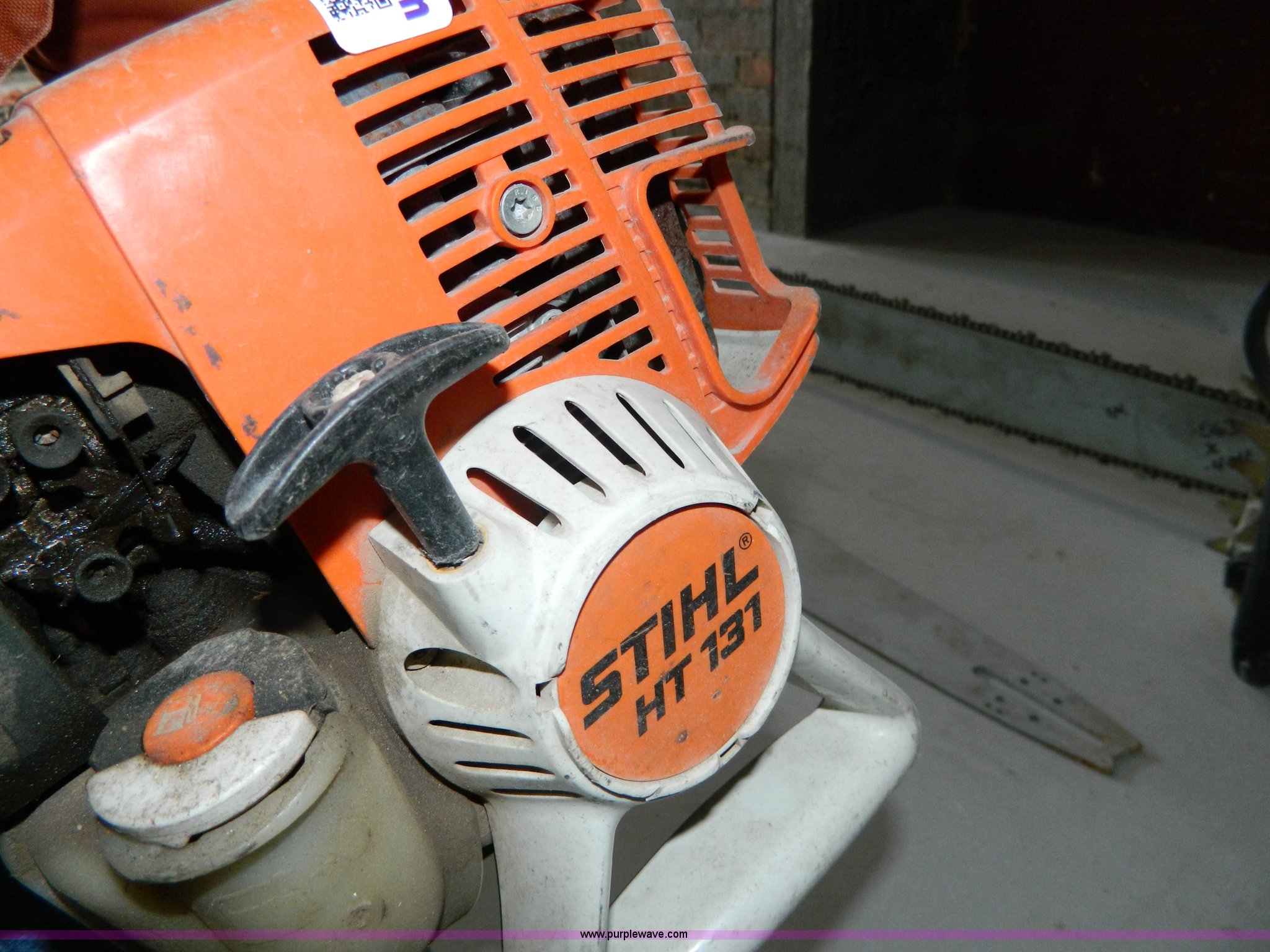 Stihl HT131 bar chain saw in Ellis, KS Item W9108 sold Purple Wave