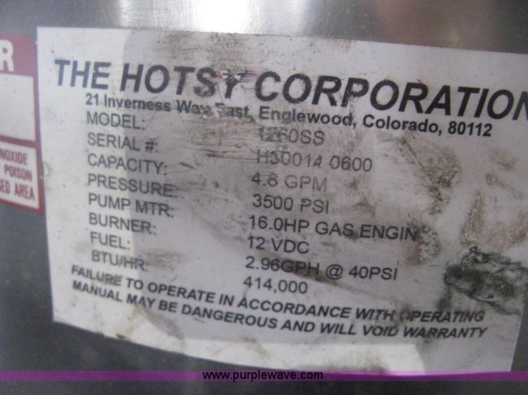 image for item E3123 Trailer mounted Hosty pressure washer