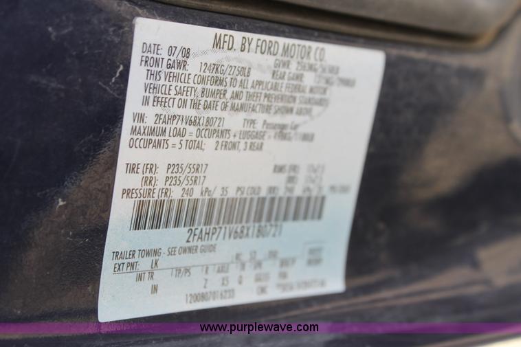 image for item E8483 2008 Ford Crown Victoria Police Interceptor