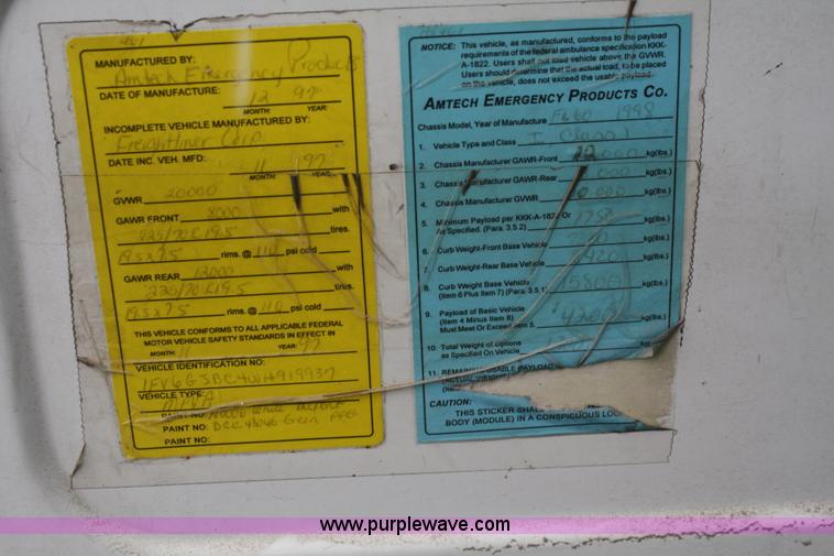 image for item F2563 1998 Freightliner FL60 ambulance