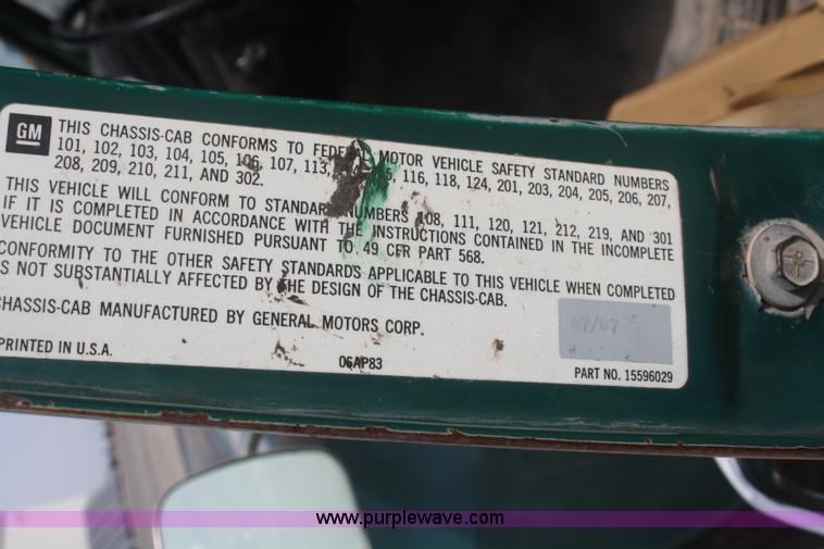 image for item F2786 1987 Chevrolet C30 flatbed pickup truck