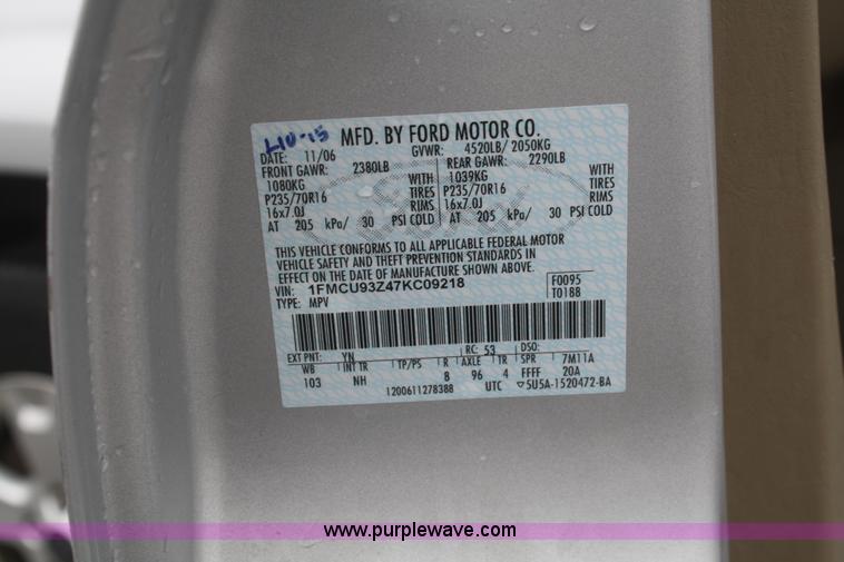 image for item G5268 2007 Ford Escape XLT